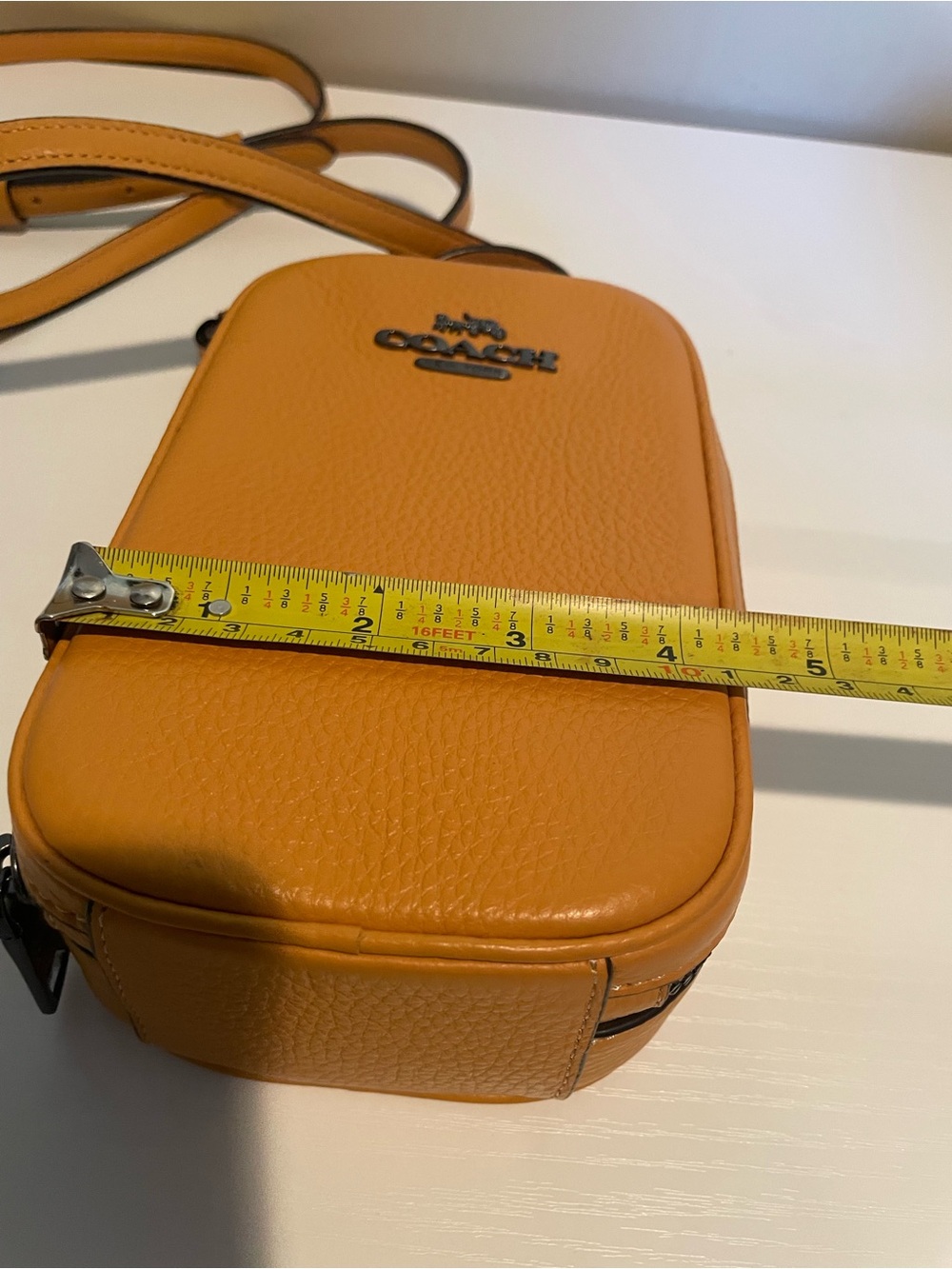 Coach Eva crossboty Bag Pebble Leather Mustard - Picture 3 of 8